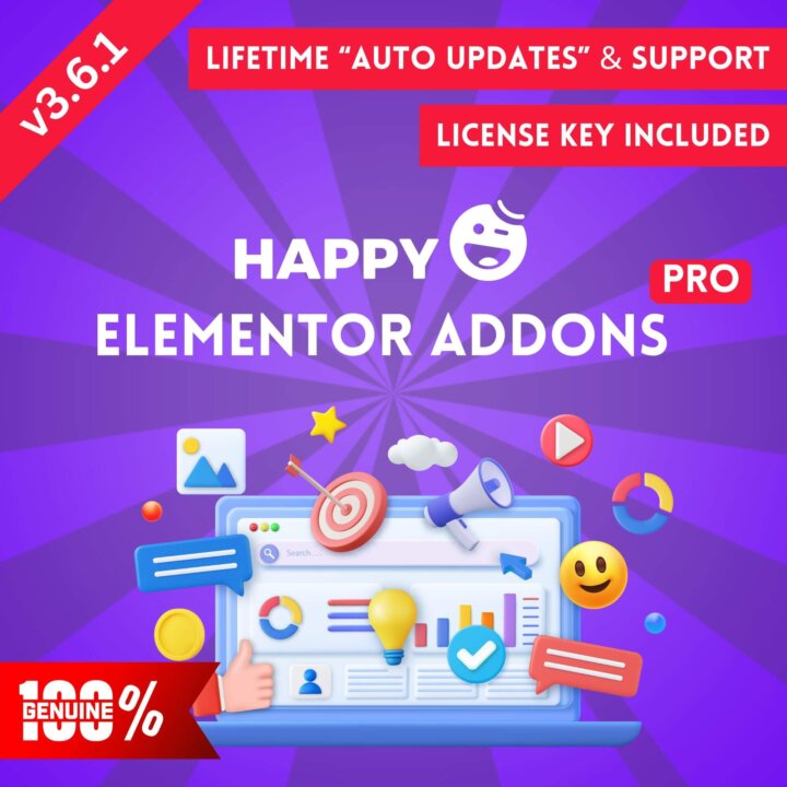 Licensed v3.6.0 Happy Elementor Addons Pro - WooDev