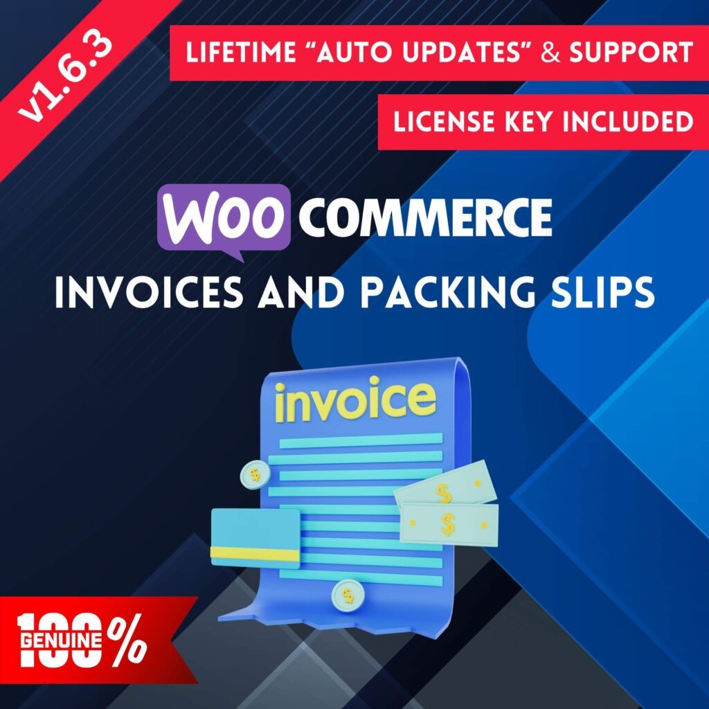 woocommerce pdf invoices and packing slips by welaunch plugin